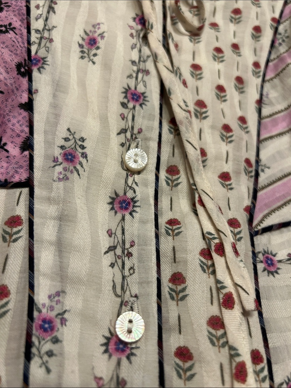 Isabel Marant Patchwork Floral Button-Up Top sz 44 - Picture 12 of 12